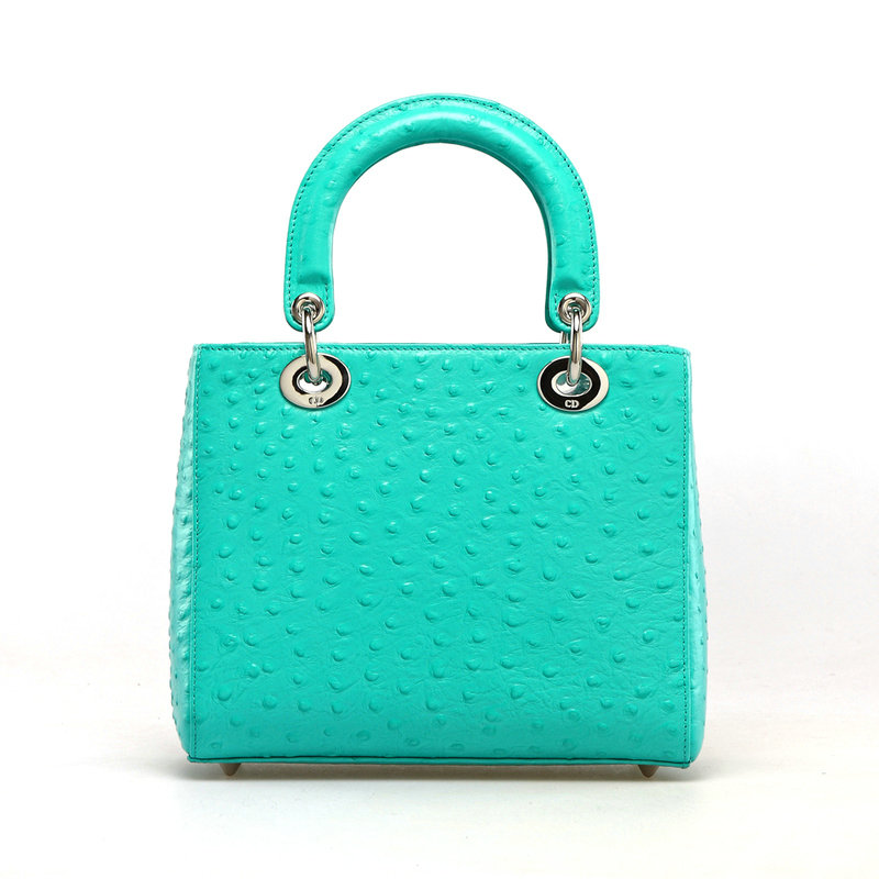 jumbo lady dior ostrich leather D053 green